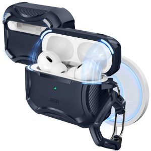AirPods Pro 3 Cyber Tough Magnetic Case - Navy Blue