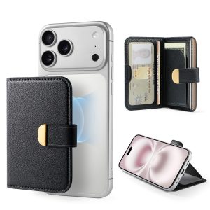 Aura Clutch Magnetic Wallet - Black