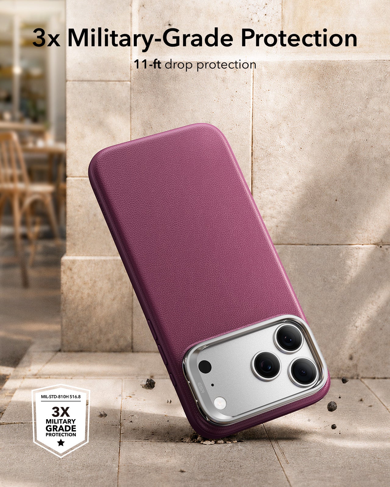 iPhone 17 Pro Max Atelier Magnetic Case with Camera Control and Flex Stand - Deep Burgundy - Image 6
