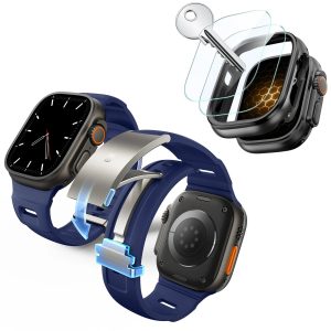ESR Equinox Watch Band Ultimate Bundle for Apple Watch - Navy Blue Band / Black Case