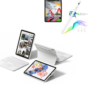 iPad Pro 13 (M5) 2025 Shift Keyboard Case (Detachable) With Pencil Bundle - US Layout - White