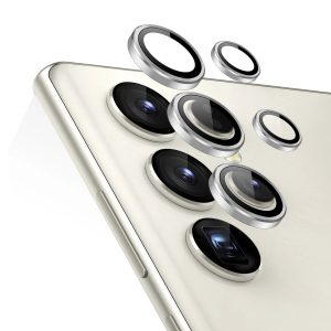 Galaxy S23 Ultra Tempered-Glass Camera Lens Protectors - Silver