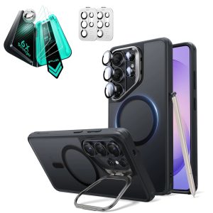 Galaxy S26 Ultra Bundle Classic Hybrid Magnetic Case (Stash Stand) and Armorite  Screen Protector - Frosted Black