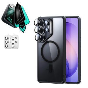 Galaxy S26 Ultra Bundle Classic Hybrid Magnetic Case and Armorite  Privacy Screen Protector - Clear Black