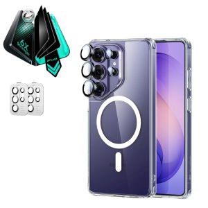 Galaxy S26 Ultra Bundle Classic Hybrid Magnetic Case and Armorite  Privacy Screen Protector - Clear