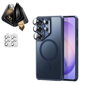 Galaxy S26 Ultra Bundle Classic Hybrid Magnetic Case and Armorite  Pro Privacy Screen Protector - Frosted Blue