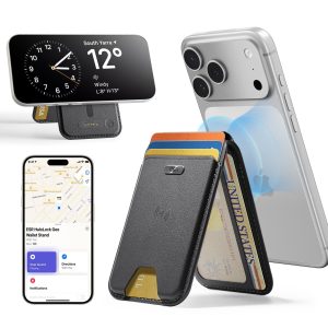 Geo Magnetic Wallet Stand -  Black