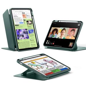 iPad 11 (A16. 2025) Flip Magnetic Case with Pencil Holder - Green