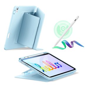 iPad 10th Gen Bundle Flip Magnetic Case with Geo Digital Pencil - Sky Blue