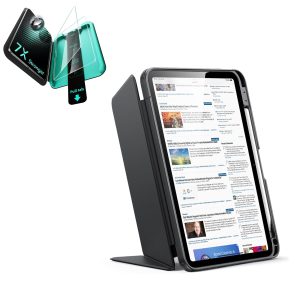 iPad 11 (A16) 2025 Bundle Flip Magnetic Case with Pencil Holder & Armorite® Protection - Black