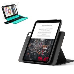 iPad 11 (A16) 2025 Bundle Shift Magnetic Case & Armorite® Paper-Feel Protection - Black
