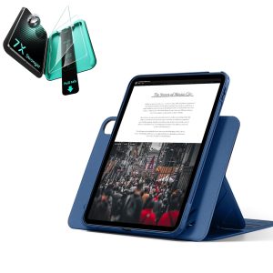 iPad 11 (A16) 2025 Bundle Shift Magnetic Case & Armorite Protection - Navy Blue