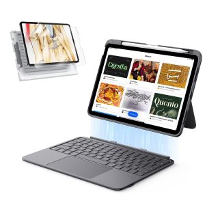 iPad 10th Gen Flex Keyboard Case (Detachable) Paper-feel Bundle - US Layout-Dark Gray
