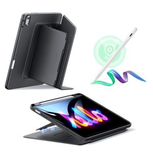 iPad Air 11 (2024) Bundle Flip Magnetic Case with Geo Digital Pencil - Black