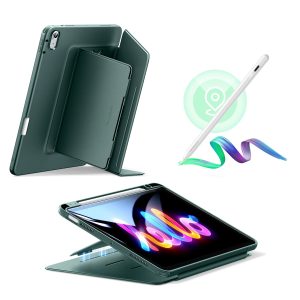 iPad Air 11 (2024) Bundle Flip Magnetic Case with Geo Digital Pencil - Green