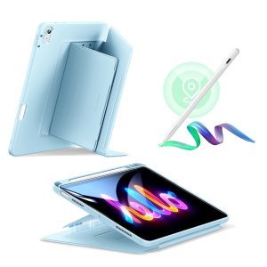 iPad Air 11 (2024) Bundle Flip Magnetic Case with Geo Digital Pencil - Sky Blue