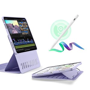 iPad Air 11 (2024) Bundle Shift Magnetic Case with Geo Digital Pencil - Light Purple