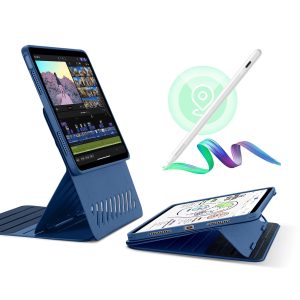 iPad Air 11 (2024) Bundle Shift Magnetic Case with Geo Digital Pencil - Navy Blue