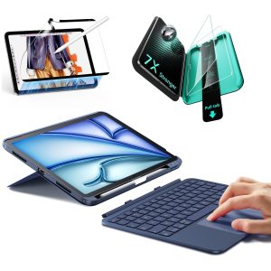 iPad Air 11 (2024) Flex Keyboard Case (Detachable) Transformation Bundle- US Layout-Blue