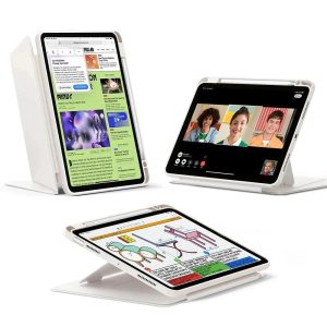 iPad Air 11 (2024). Air 10.9 (5th/4th Gen) Flip Magnetic Case with Pencil Holder - Starlight