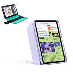 iPad Air 11 (M3) 2025 Bundle Flip Magnetic Case with Pencil Holder & Armorite  Paper-Feel Protection - Light Purple