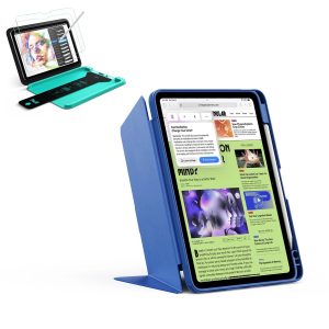 iPad Air 11 (M3) 2025 Bundle Flip Magnetic Case with Pencil Holder & Armorite  Paper-Feel Protection - Navy Blue