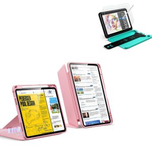 iPad Air 11 (M4) 2026 Bundle Flip Magnetic Case with Pencil Holder & Armorite® Paper-Feel Protection - Pink