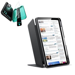 iPad Air 11 (M3) 2025 Bundle Flip Magnetic Case with Pencil Holder & Armorite Protection - Black