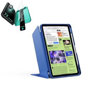 iPad Air 11 (M4) 2026 Bundle Flip Magnetic Case with Pencil Holder & Armorite® Protection - Navy Blue
