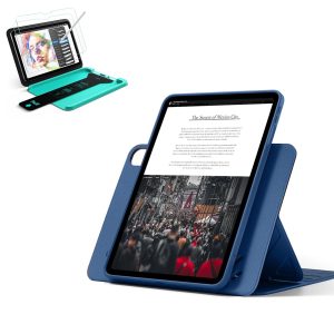 iPad Air 11 (M3) 2025 Bundle Shift Magnetic Case & Armorite  Paper-Feel Protection - Navy Blue