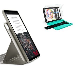 iPad Air 11 (M4) 2026 Bundle Shift Magnetic Case & Armorite® Paper-Feel Protection - Titanium