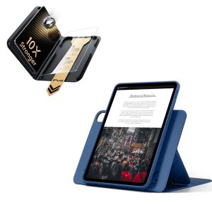 iPad Air 11 (M4) 2026 Bundle Shift Magnetic Case & Armorite® Pro Screen Protector With UltraFit Tray - Navy Blue