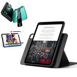 iPad Air 11 (M4) 2026 Bundle Shift Magnetic Case. Papel-Feel Magnetic & Armorite® Protection - Black