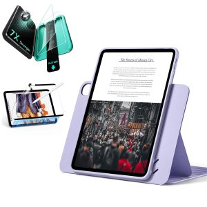 iPad Air 11 (M4) 2026 Bundle Shift Magnetic Case. Papel-Feel Magnetic & Armorite® Protection - Light Purple