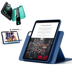 iPad Air 11 (M4) 2026 Bundle Shift Magnetic Case. Papel-Feel Magnetic & Armorite® Protection - Navy Blue