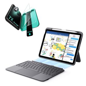 iPad Air 11 (M4) 2026 Flex Keyboard Case (Detachable) Protection Bundle- US Layout-Dark Gray