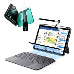 iPad Air 11 (M4) 2026 Flex Keyboard Case (Detachable) Protection Paper-Feel Bundle- US Layout-Dark Gray