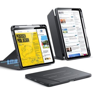 iPad Air 11 (M4) 2026 Flip Magnetic Case with Pencil Holder - Black