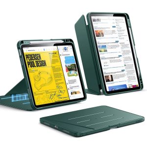 iPad Air 11 (M4) 2026 Flip Magnetic Case with Pencil Holder - Green