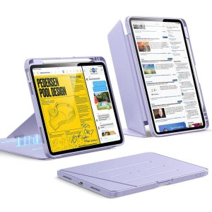 iPad Air 11 (M4) 2026 Flip Magnetic Case with Pencil Holder - Light Purple