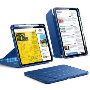 iPad Air 11 (M4) 2026 Flip Magnetic Case with Pencil Holder - Navy Blue