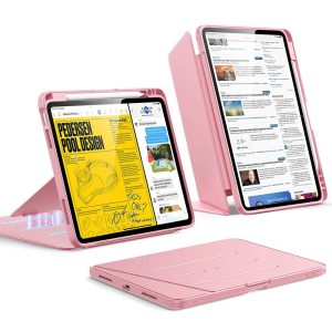 iPad Air 11 (M4) 2026 Flip Magnetic Case with Pencil Holder - Pink