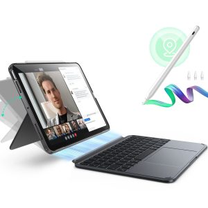 iPad Air 11 (M4) 2026 Shift Keyboard Case (Detachable) with Geo Digital Pencil Bundle -US Layout-Dark Gray