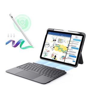 iPad Air 11 (M4) 2026 Flex Keyboard Case (Detachable) with Geo Pencil Bundle- US Layout-Dark Gray