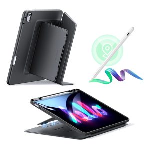 iPad Air 13 (M2) 2024 Bundle Flip Magnetic Case with Geo Digital Pencil - Black