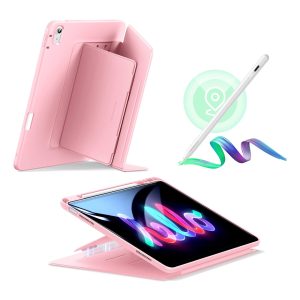 iPad Air 13 (M2) 2024 Bundle Flip Magnetic Case with Geo Digital Pencil - Pink