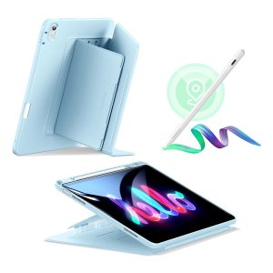 iPad Air 13 (M2) 2024 Bundle Flip Magnetic Case with Geo Digital Pencil- Sky Blue