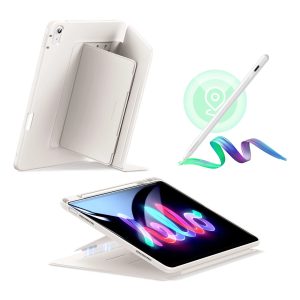 iPad Air 13 (M2) 2024 Bundle Flip Magnetic Case with Geo Digital Pencil - Starlight