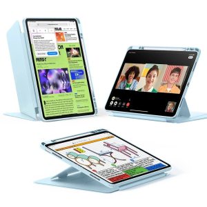 iPad Air 13 (2024) Flip Magnetic Case with Pencil Holder - Sky Blue