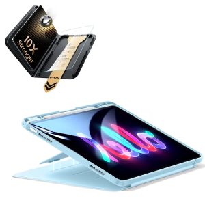 iPad Air 13 (M4) 2026 Bundle Flip Magnetic Case (Pencil Holder) & Armorite® Pro Screen Protector With UltraFit Tray - Blue